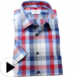 MARVELIS MODERN FIT a cuadro camisa para hombres mangas...